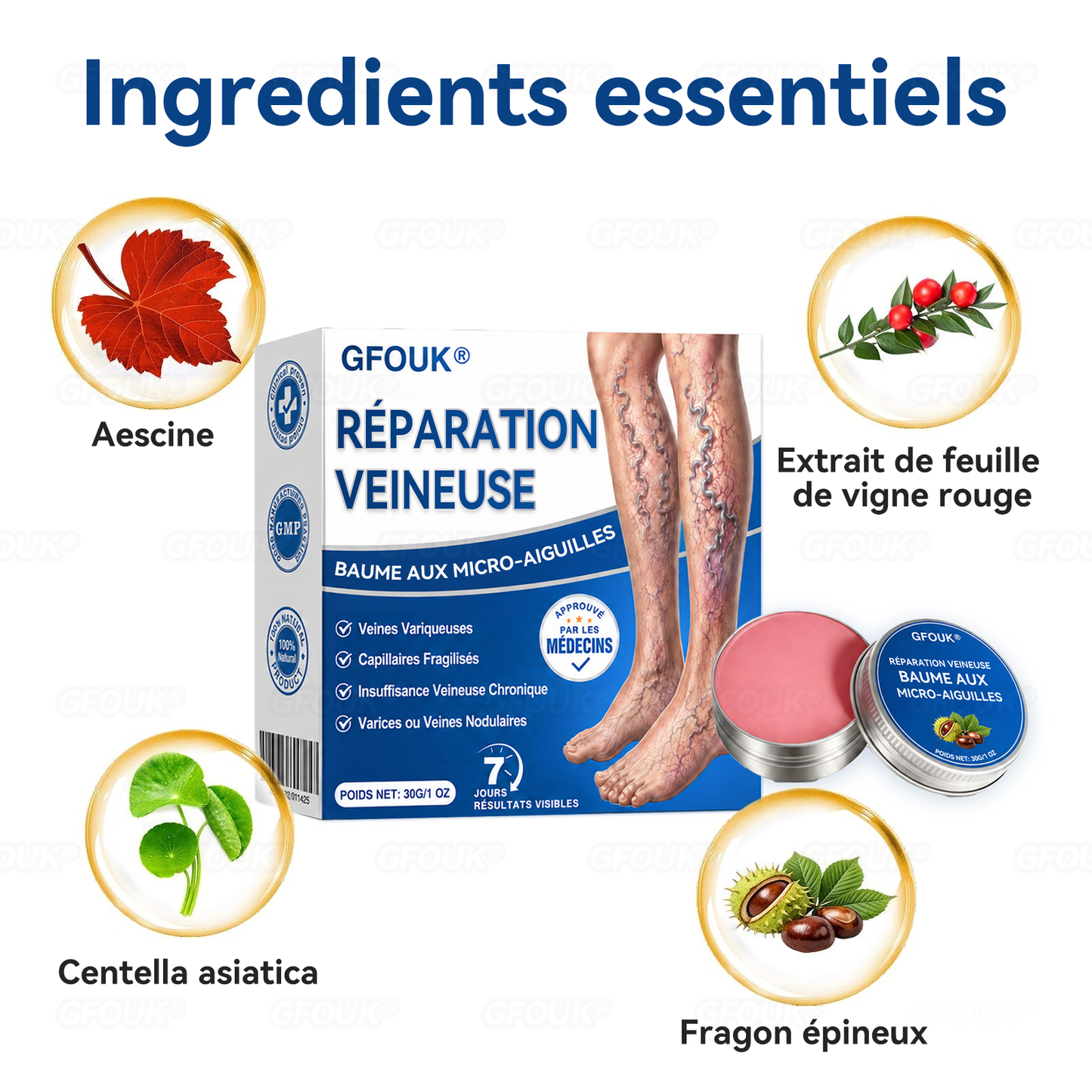 🌴🌴GFOUK® Réparation Veineuse Baume Aux Micro-Aiguilles