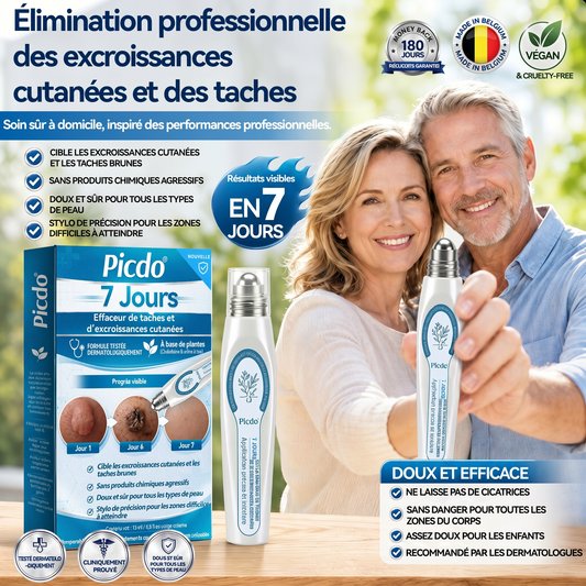 Boutique officielle de la marque (Belgique) |✅💎𝐏i𝐜𝐝o® 7 Jours Effaceur de taches et d’excroissances cutanées(Zéro douleur, zéro cicatrice – Roller)